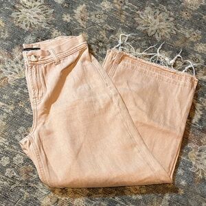 Wide Leg Peach Pants